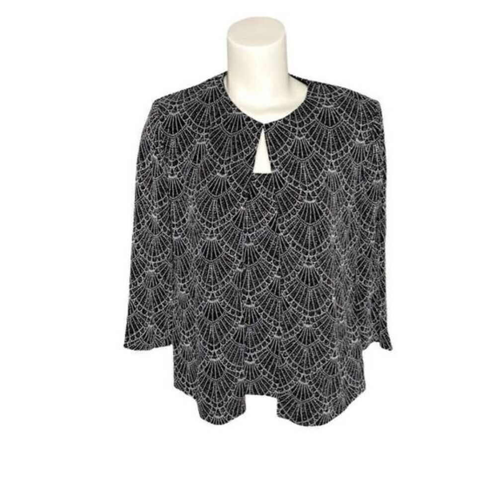 ‎Alex Evenings Camisole Jacket Top Twinset Small